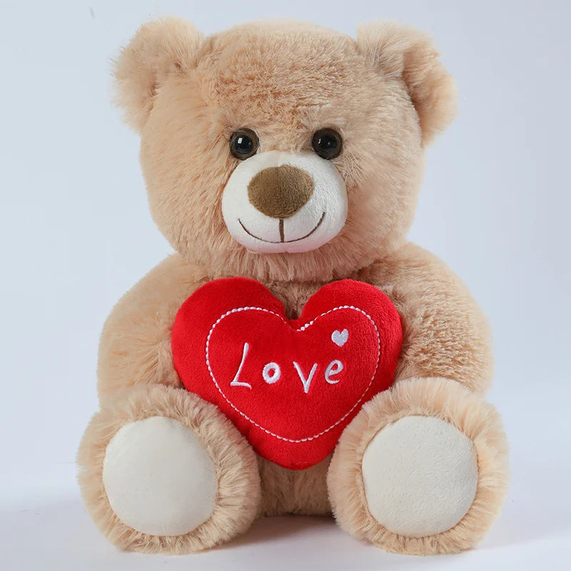 25cm Valentine's Day Heart Teddy Fairy Bear Stuffed Soft Cute Animal Plush Toys For Lovers Birthday Gifts Home Decroe
