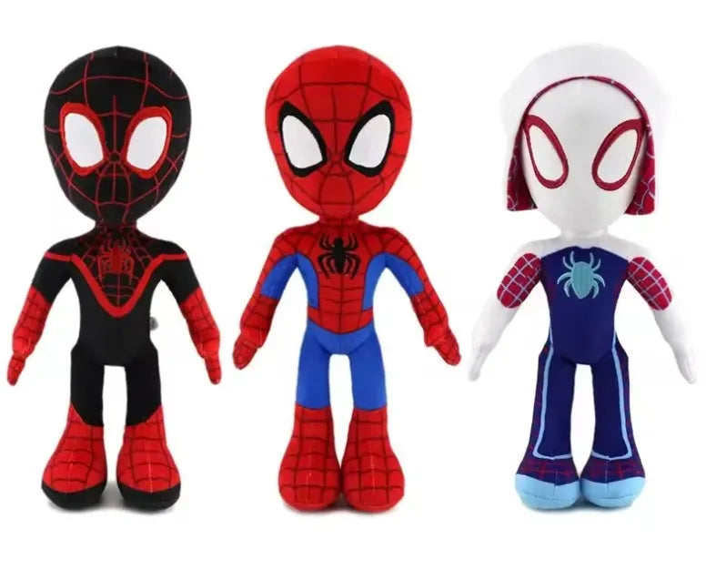 27-30CM Anime Avengers Spiderman Plush Toys Into the Spider-Verse Gwen Peter Parker Noir Dolls Soft Stuffed Toy For Kids Gifts
