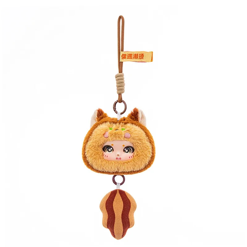 18cm round vinyl plush toy, forest animal plush, vinyl plush toys, backpack hanging key holder, beautiful gift for children