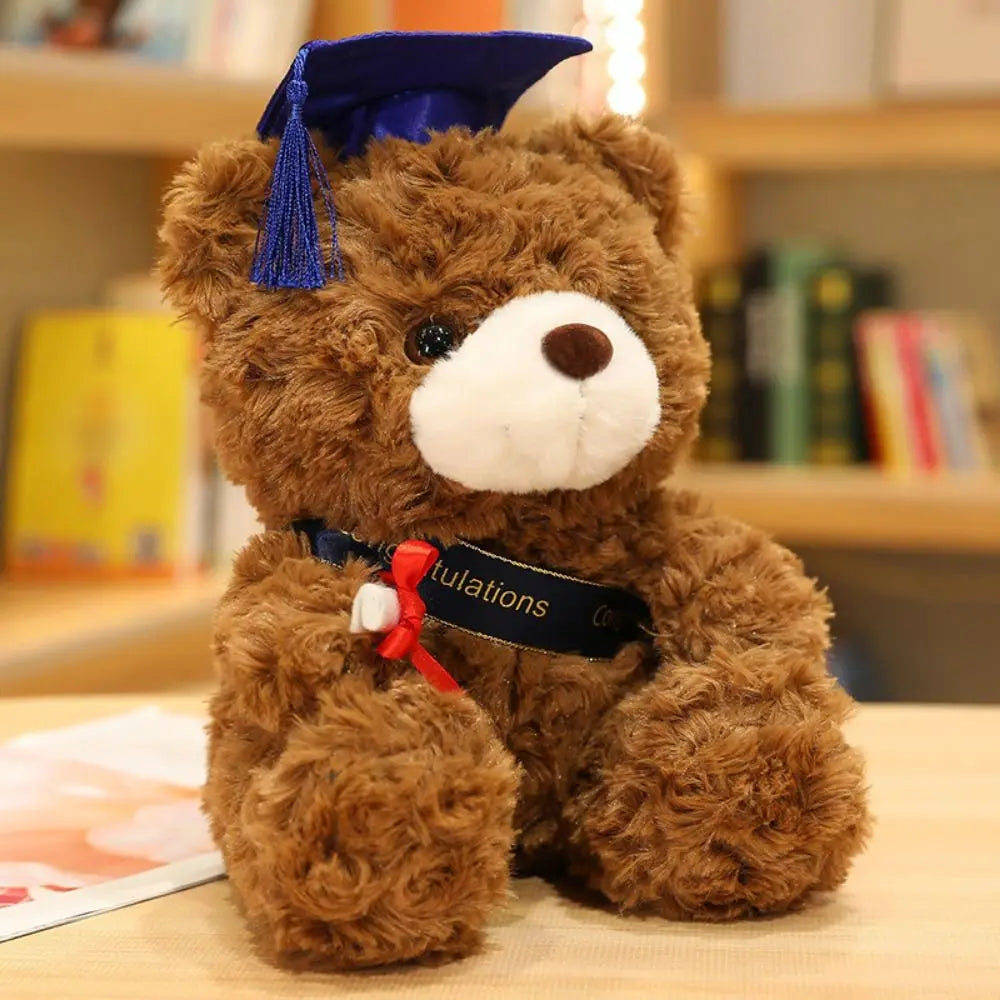 23/28cm Cute  Soft For  Pillow Graduation Gifts Teddy Bear  Toy Bachelor's Cap Bear Animal Dolls