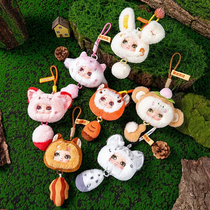 18cm round vinyl plush toy, forest animal plush, vinyl plush toys, backpack hanging key holder, beautiful gift for children