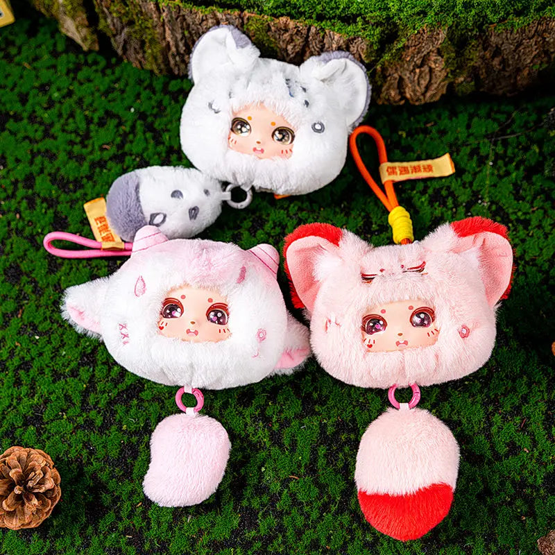 18cm round vinyl plush toy, forest animal plush, vinyl plush toys, backpack hanging key holder, beautiful gift for children