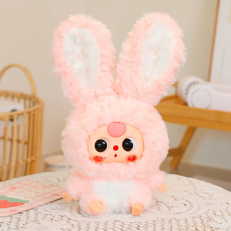 25cm Cute Rabbit Plush Toys Movie Stuffed Animals Brightly Colored Vinyl Dolls Kids Toys Birthday Gifts Girls Backpack Pendants