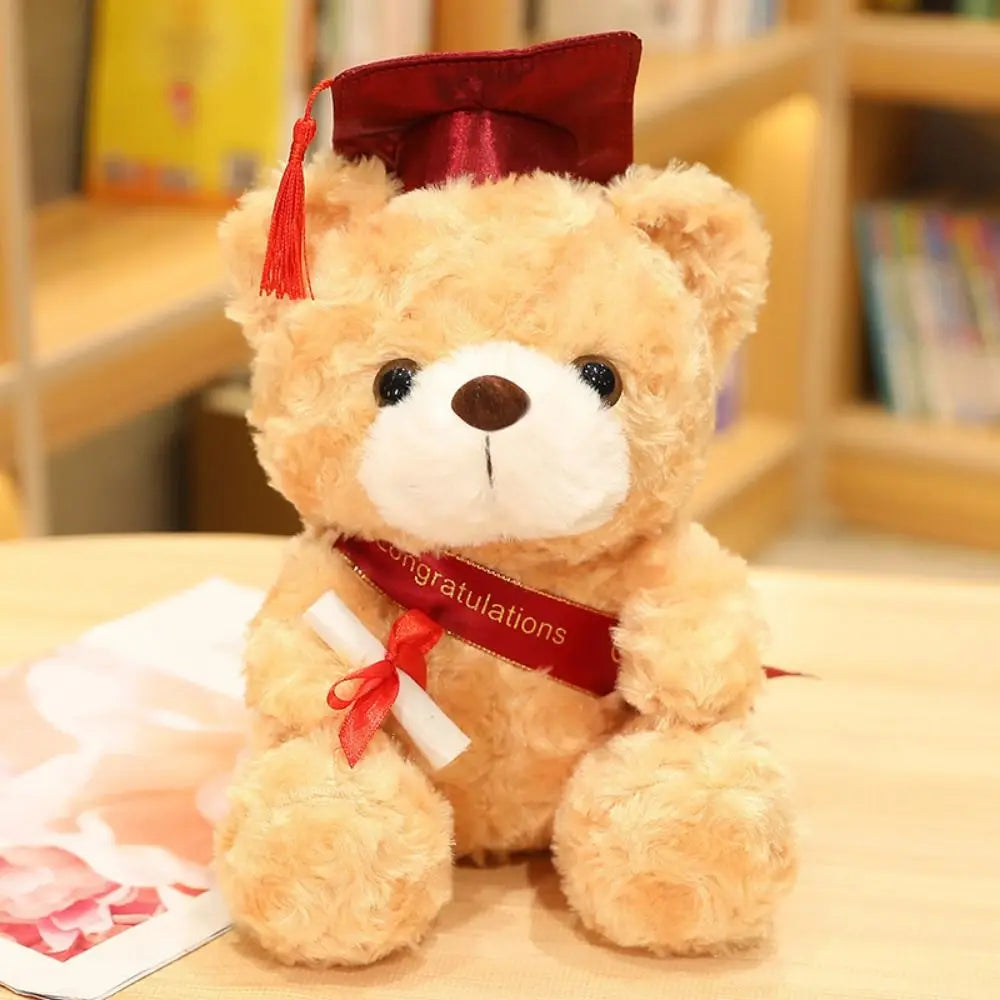 23/28cm Cute  Soft For  Pillow Graduation Gifts Teddy Bear  Toy Bachelor's Cap Bear Animal Dolls