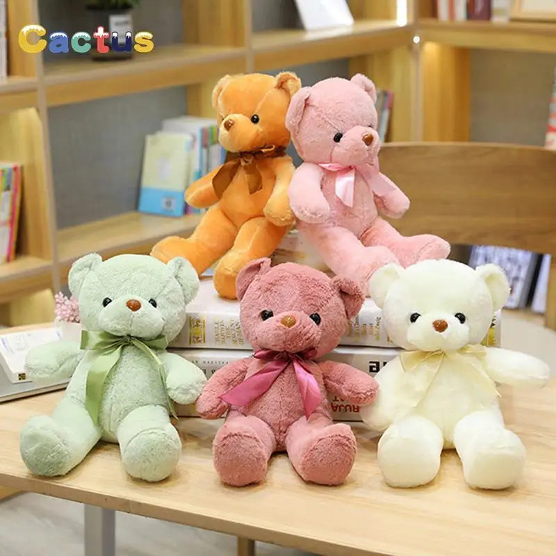 30CM Colorful Bear Plush Animals Toys Doll Soft Stuffed Teddy Bears for Girls Wedding Baby Shower Toy Birthday Gift Child Kids