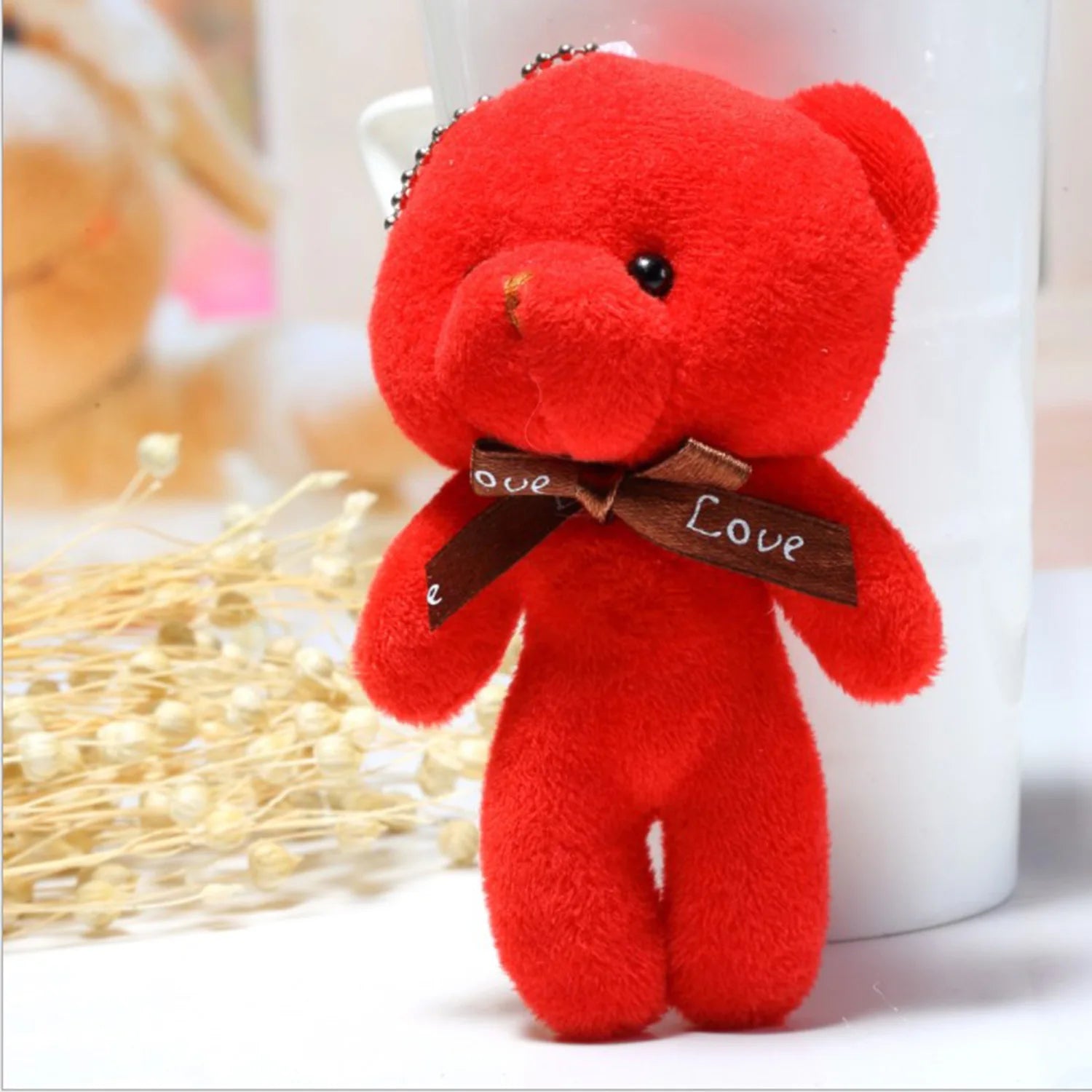 30pcs Cute teddy Bear Plush Toy Keychain Kawaii Mini Bear Animal Stuffed Doll Toys