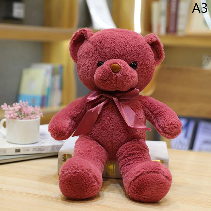 30CM Colorful Bear Plush Animals Toys Doll Soft Stuffed Teddy Bears for Girls Wedding Baby Shower Toy Birthday Gift Child Kids