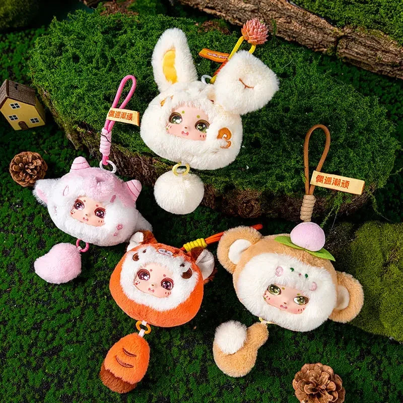 18cm round vinyl plush toy, forest animal plush, vinyl plush toys, backpack hanging key holder, beautiful gift for children