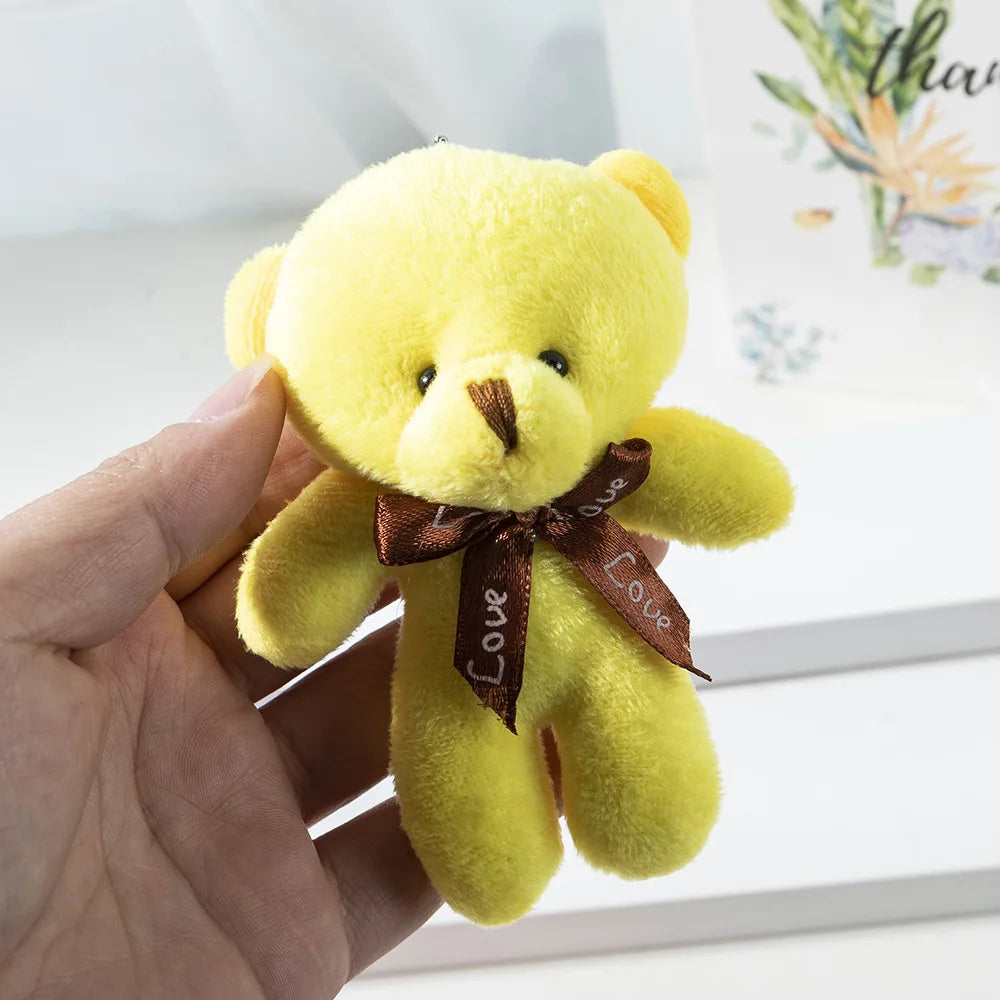 30pcs Cute teddy Bear Plush Toy Keychain Kawaii Mini Bear Animal Stuffed Doll Toys