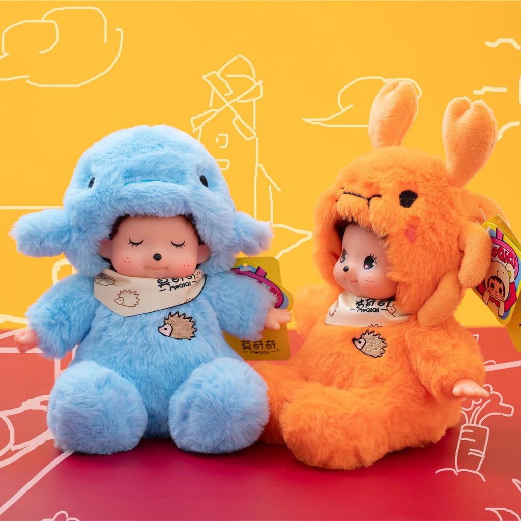 18cm Mochich Vinyl Face Plush Toys Transform into Dolphin Aries Bear Crab can Take Off Hat Cute Companion Toys for Kids or Lover