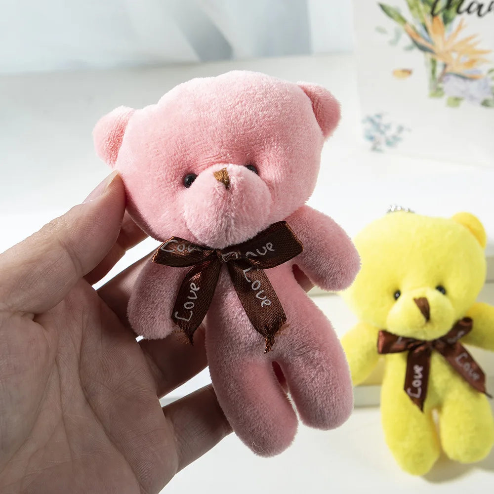 30pcs Cute teddy Bear Plush Toy Keychain Kawaii Mini Bear Animal Stuffed Doll Toys
