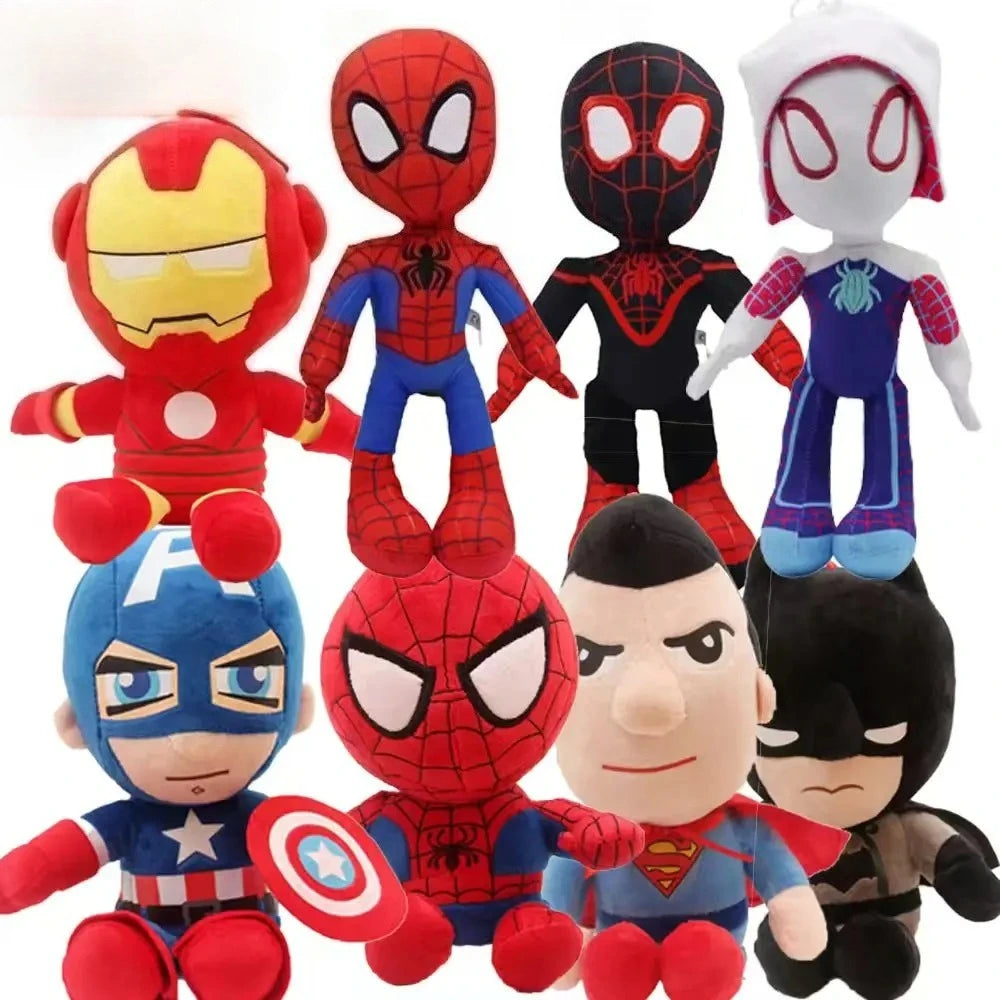 27-30CM Anime Avengers Spiderman Plush Toys Into the Spider-Verse Gwen Peter Parker Noir Dolls Soft Stuffed Toy For Kids Gifts