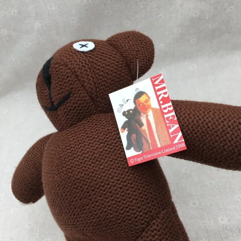 2024 New 25cm Mr. Bean's Bear Teddy Bear Bean Bear Cartoon Children's Plush Toy Doll Children's Birthday Gift Christmas Gift