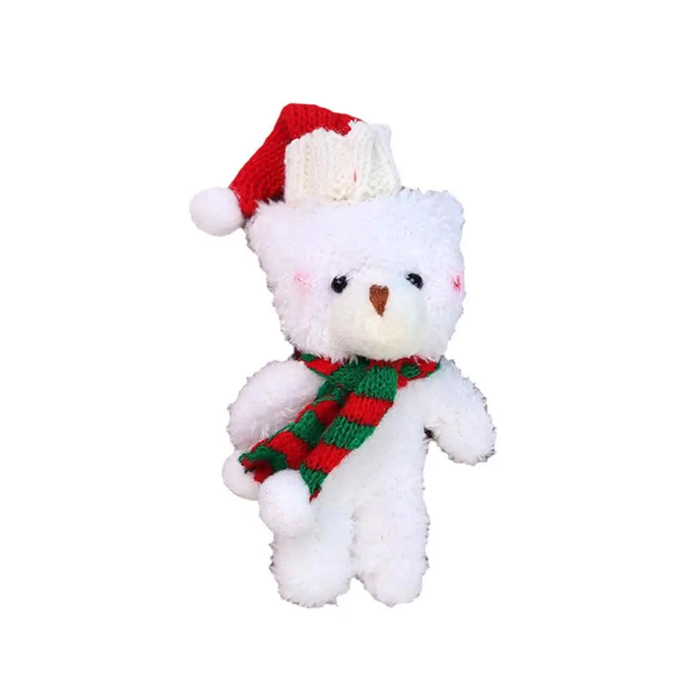 12cm Cute Blush Teddy Bear Plush Toys Cartoon Rabbit Bunny Animal Plush Stuffed Dolls Keychain Pendant Mini Christmas Bear Doll