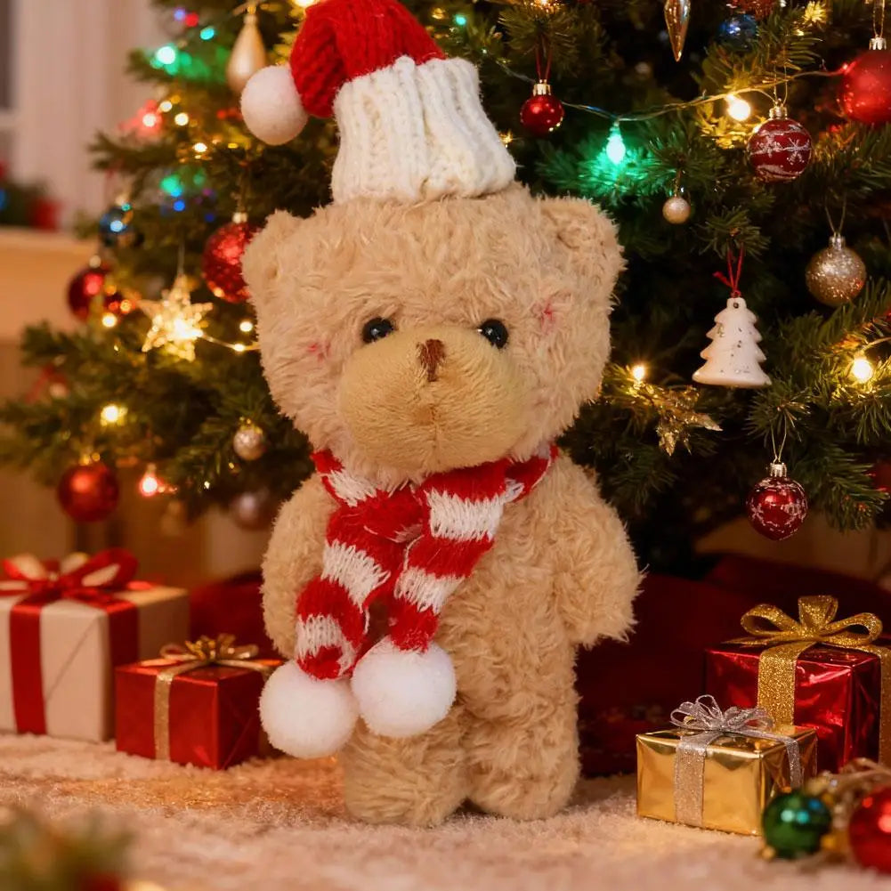 12cm Cute Blush Teddy Bear Plush Toys Cartoon Rabbit Bunny Animal Plush Stuffed Dolls Keychain Pendant Mini Christmas Bear Doll