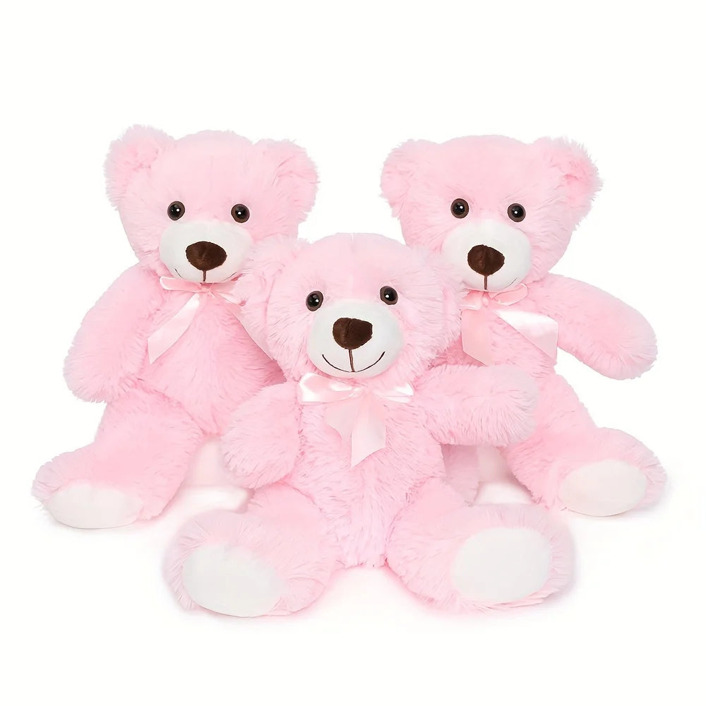 3 Packs Teddy Bears Bulk Stuffed Animals, Cute Small Teddy Bear Plush Toys, Little Stuffed Bear For Kids