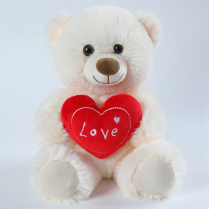 25cm Valentine's Day Heart Teddy Fairy Bear Stuffed Soft Cute Animal Plush Toys For Lovers Birthday Gifts Home Decroe