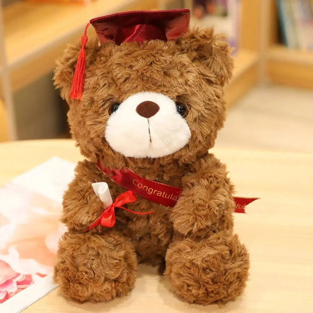 23/28cm Cute  Soft For  Pillow Graduation Gifts Teddy Bear  Toy Bachelor's Cap Bear Animal Dolls