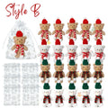 12-48Pcs Christmas Stuffed Animals Mini Teddy Bears Bulk with Organza Bags for Christmas Party