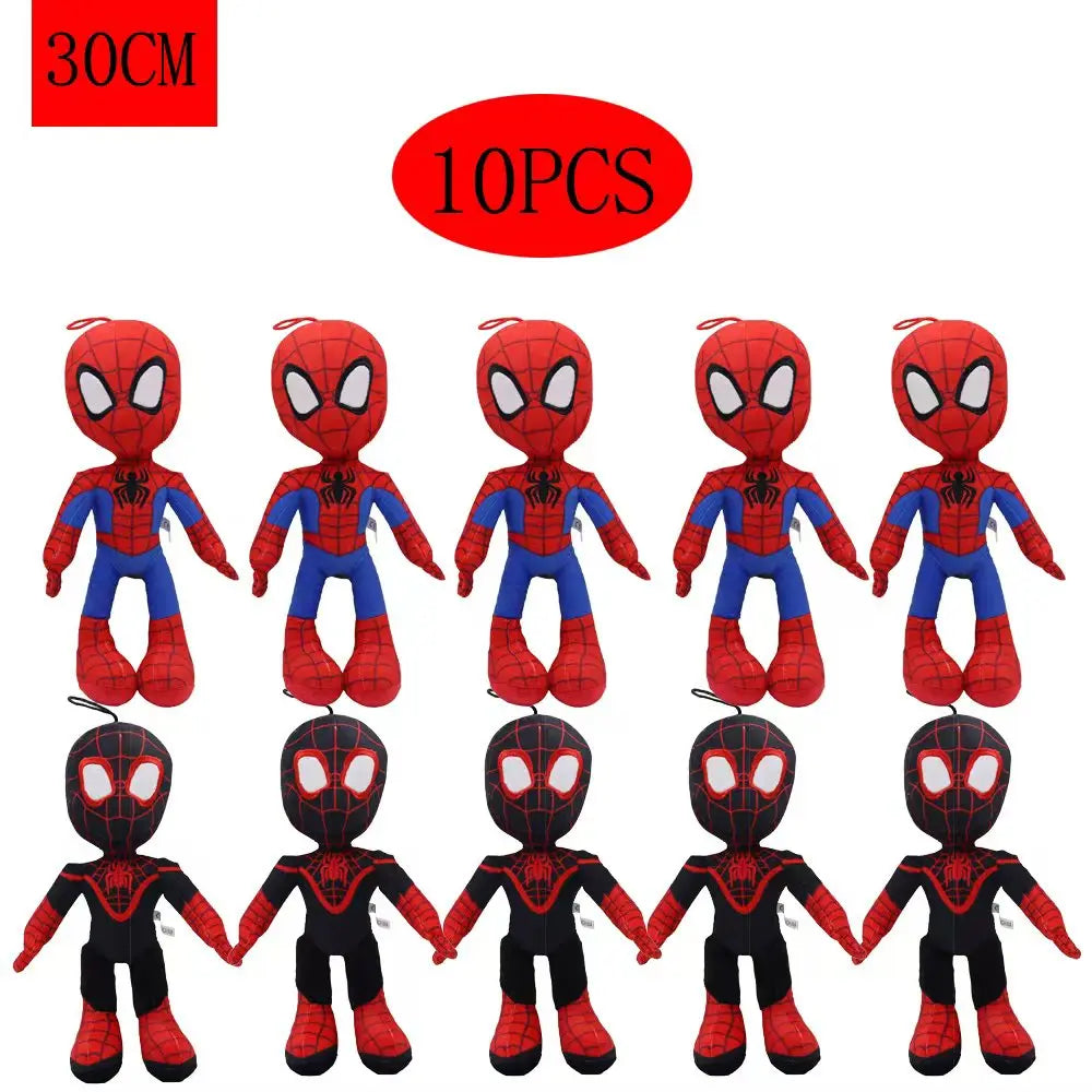 10pcs Man Spidermaned Plush Toys Movie Dolls Marvel Avengers Soft Stuffed Hero Captain America Iron Christmas Children's gifts