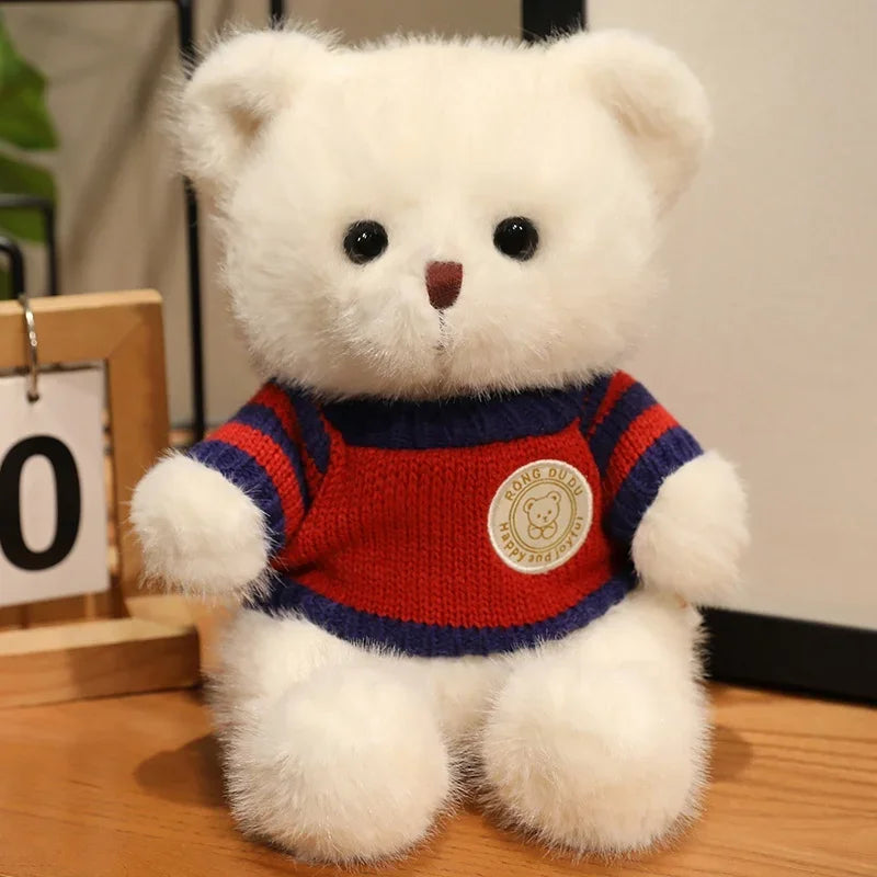 20cm Good Quality Heart Sweater Bear Plush Toys Boys Girls Lovely Cartoon Animals Stuffed Dolls  Christmas Birthday Present