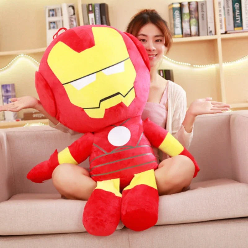 25-60cm Disney Marvel Avengers Soft Stuffed Cartoon Captain America Iron Man Spiderman Plush Toys Movie Dolls Gifts for Kids