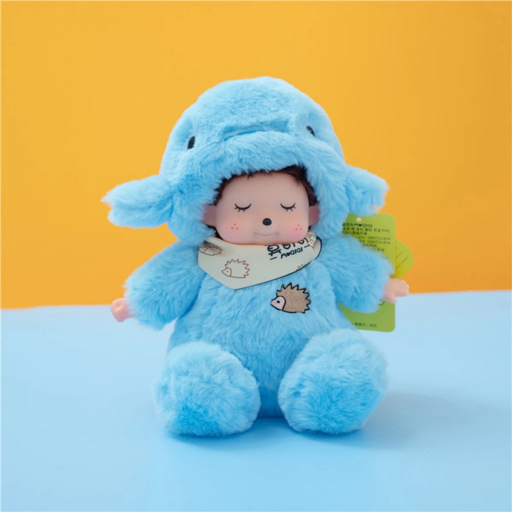 18cm Mochich Vinyl Face Plush Toys Transform into Dolphin Aries Bear Crab can Take Off Hat Cute Companion Toys for Kids or Lover
