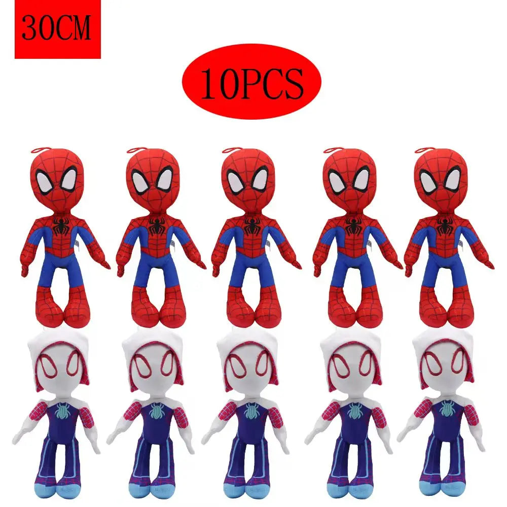 10pcs Man Spidermaned Plush Toys Movie Dolls Marvel Avengers Soft Stuffed Hero Captain America Iron Christmas Children's gifts