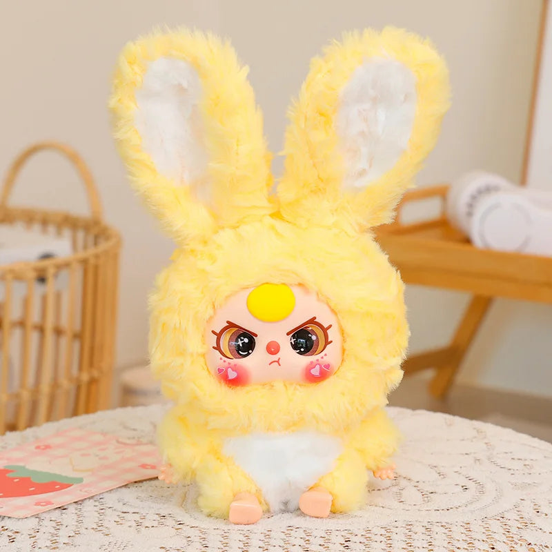 25cm Cute Rabbit Plush Toys Movie Stuffed Animals Brightly Colored Vinyl Dolls Kids Toys Birthday Gifts Girls Backpack Pendants