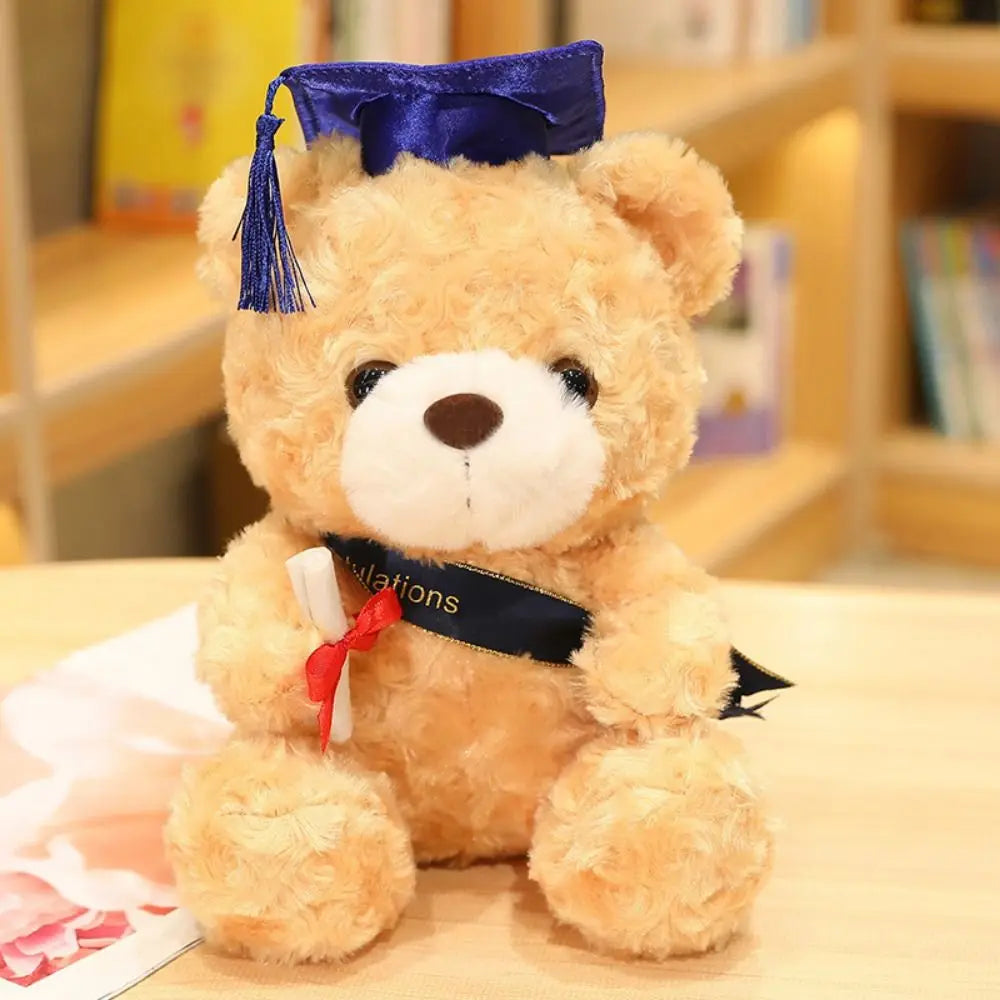 23/28cm Cute  Soft For  Pillow Graduation Gifts Teddy Bear  Toy Bachelor's Cap Bear Animal Dolls