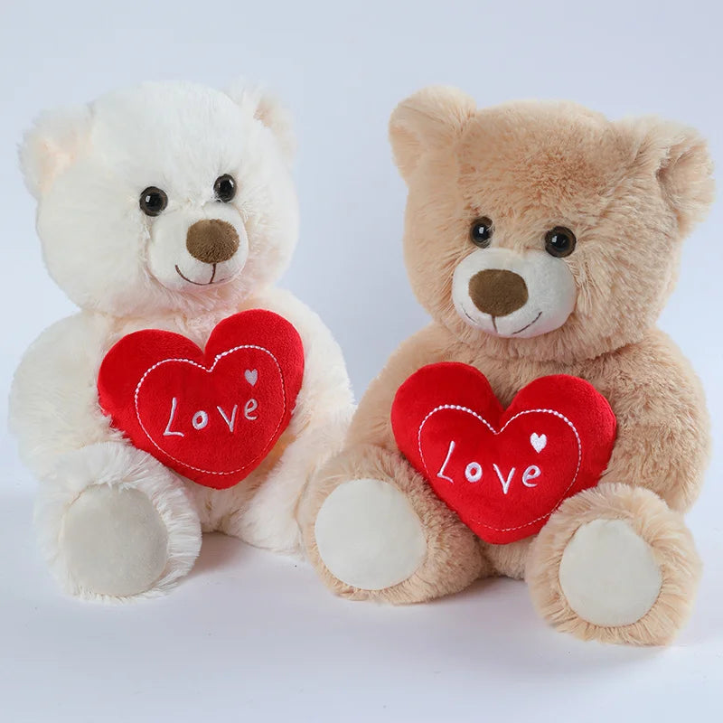 25cm Valentine's Day Heart Teddy Fairy Bear Stuffed Soft Cute Animal Plush Toys For Lovers Birthday Gifts Home Decroe