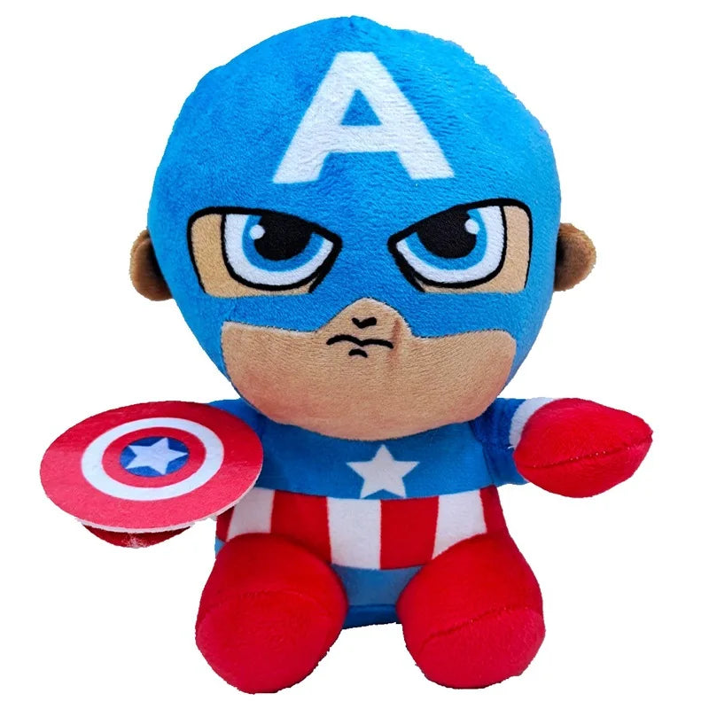 20cm Marvel Plush Toy Avengers Spider-Man Captain America Iron Man Hulk Black Panther Groot Cartoon Cute Stuffed Doll Kids Gifts