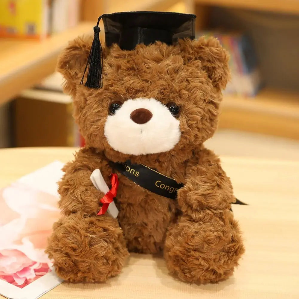 23/28cm Cute  Soft For  Pillow Graduation Gifts Teddy Bear  Toy Bachelor's Cap Bear Animal Dolls