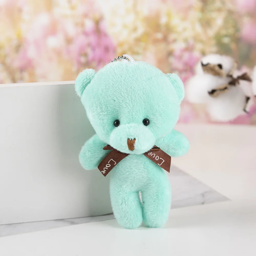 30pcs Cute teddy Bear Plush Toy Keychain Kawaii Mini Bear Animal Stuffed Doll Toys