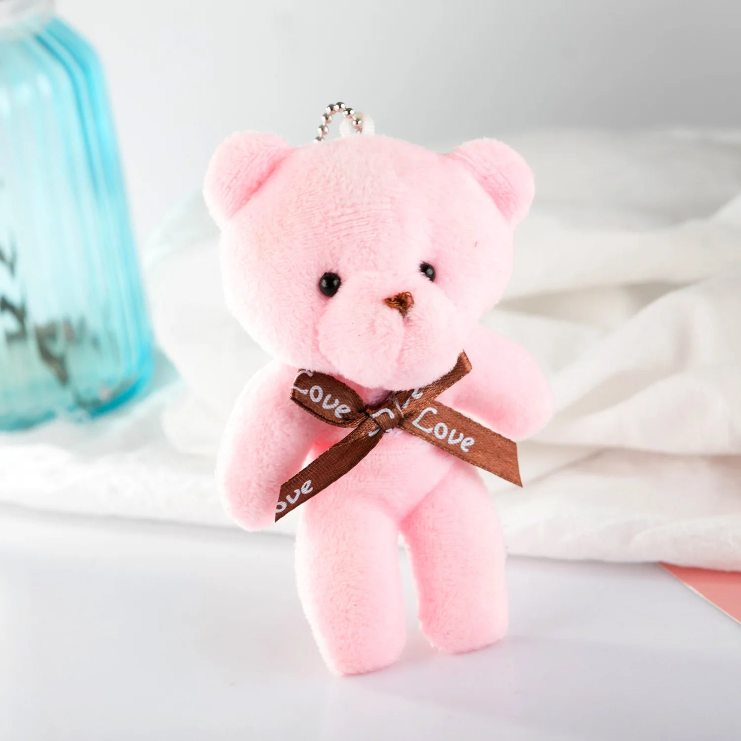 30pcs Cute teddy Bear Plush Toy Keychain Kawaii Mini Bear Animal Stuffed Doll Toys