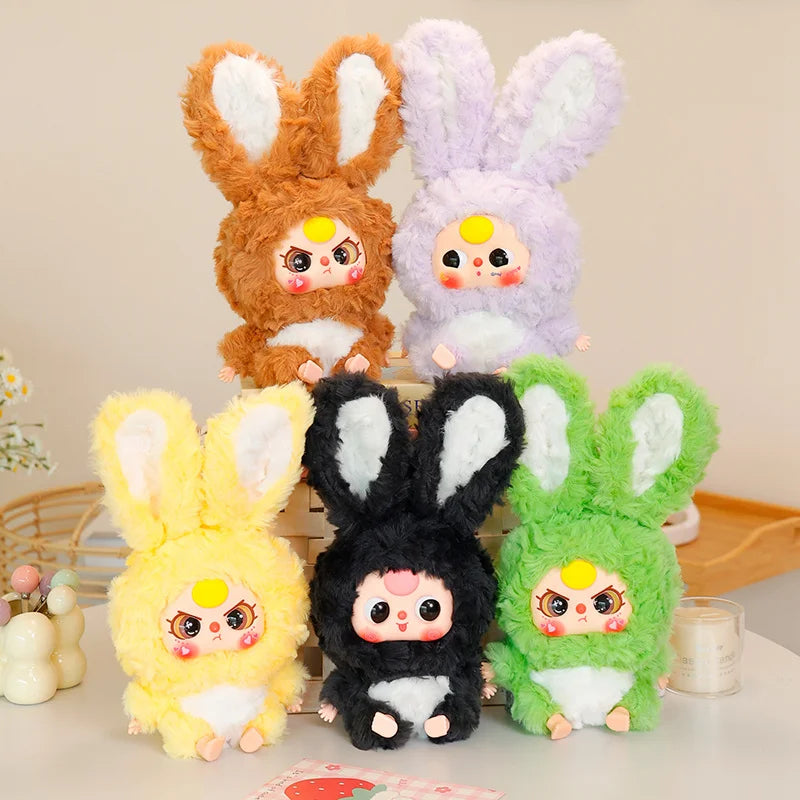 25cm Cute Rabbit Plush Toys Movie Stuffed Animals Brightly Colored Vinyl Dolls Kids Toys Birthday Gifts Girls Backpack Pendants