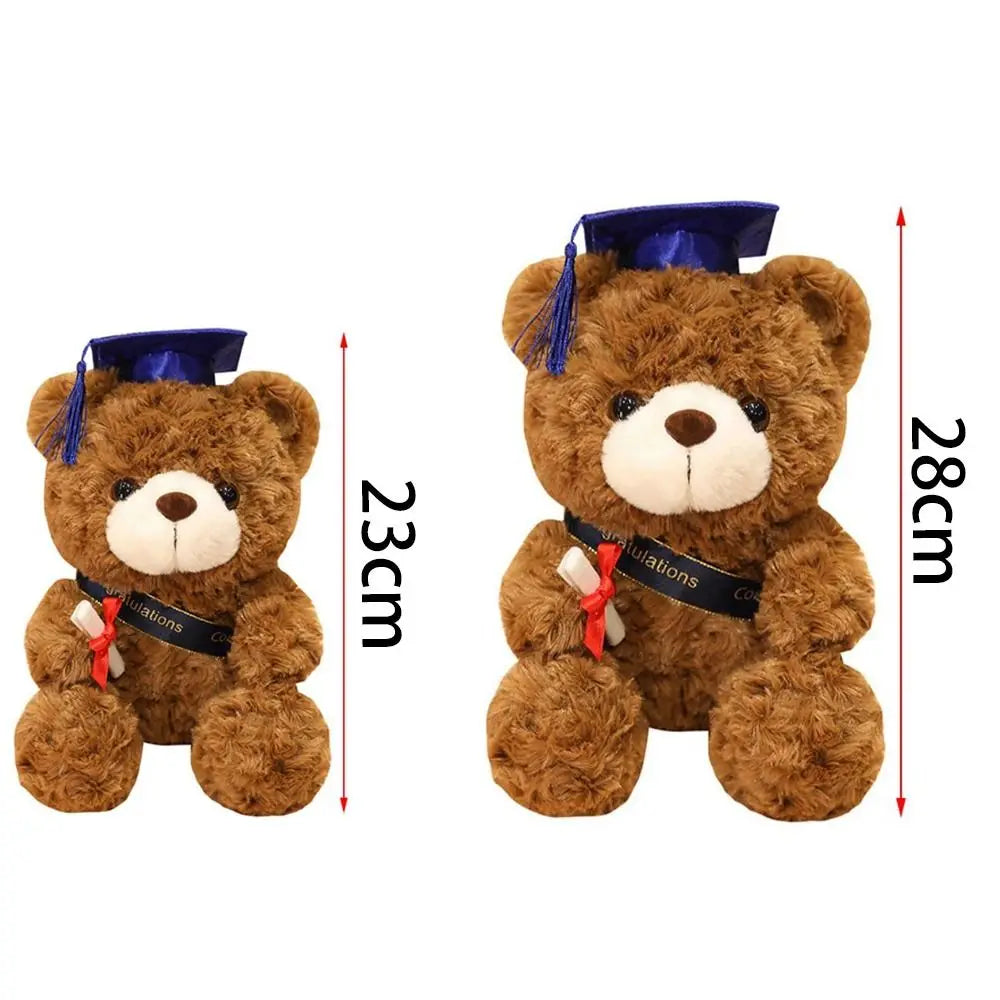 23/28cm Cute  Soft For  Pillow Graduation Gifts Teddy Bear  Toy Bachelor's Cap Bear Animal Dolls