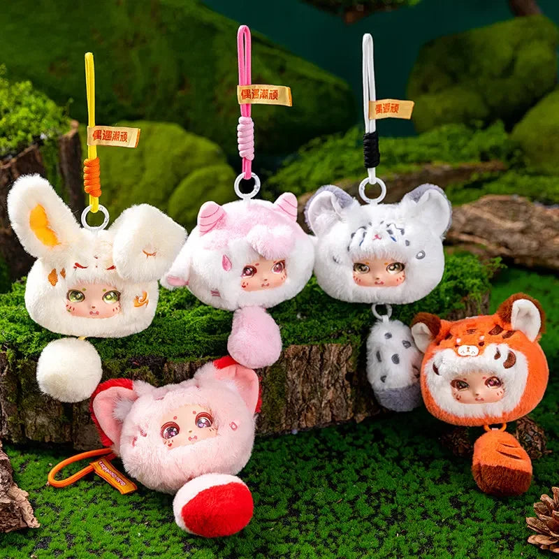 18cm round vinyl plush toy, forest animal plush, vinyl plush toys, backpack hanging key holder, beautiful gift for children