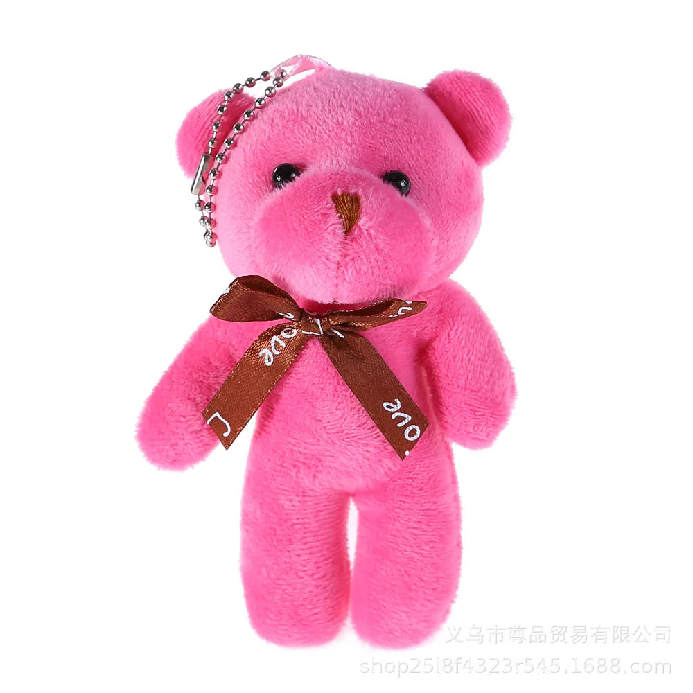 30pcs Cute teddy Bear Plush Toy Keychain Kawaii Mini Bear Animal Stuffed Doll Toys