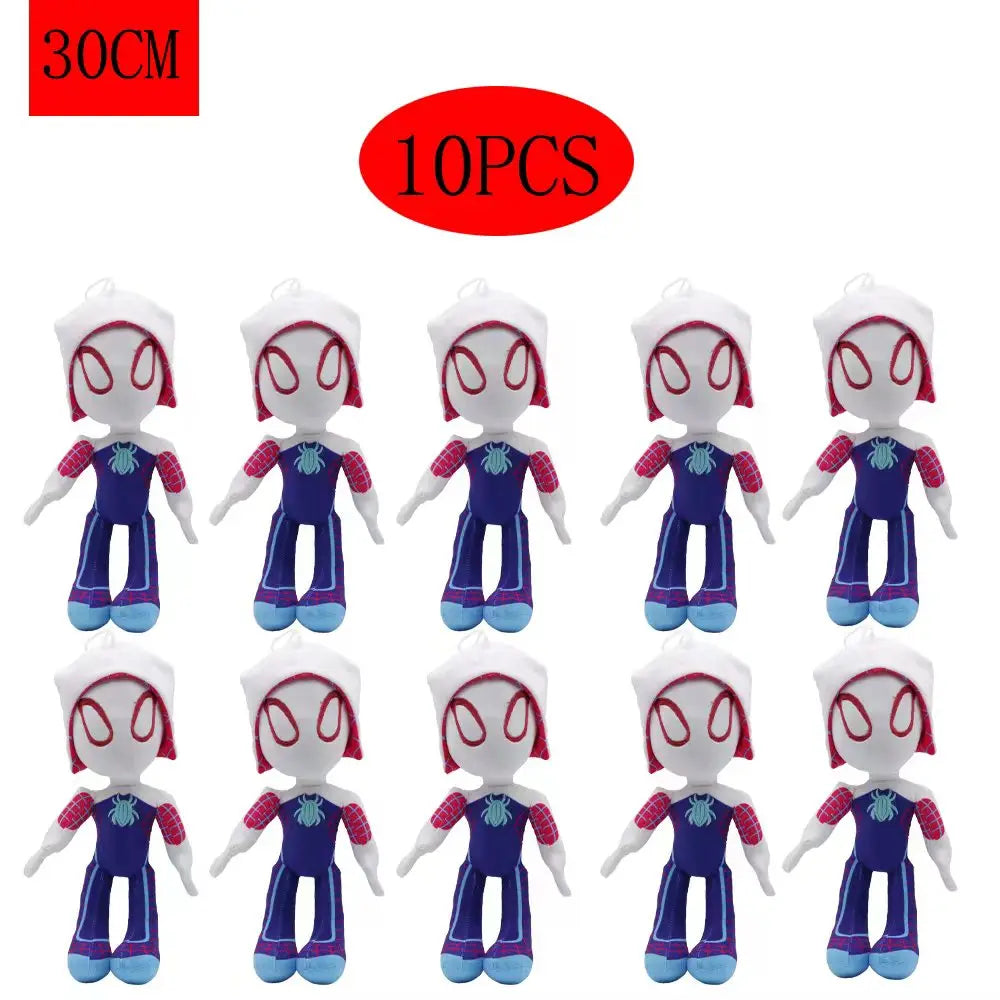 10pcs Man Spidermaned Plush Toys Movie Dolls Marvel Avengers Soft Stuffed Hero Captain America Iron Christmas Children's gifts